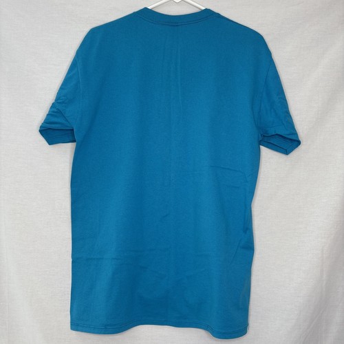 Vintage 90s Jerzees Blank 50/50 Heavyweight Tshirt Teal Size L Made in USA - Bild 5 von 9