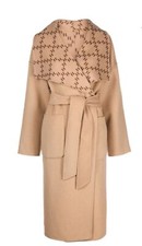 Karl Lagerfeld Monogram Reversible Wool Coat