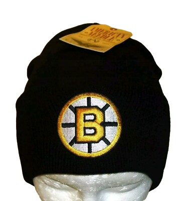 Boston Bruins Mens American Needle Cuff Black Beanie Winter Hat