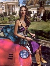 GIANNI VERSACE SEXY RUNWAY SILK PLUNGING NECKLINE DRESS SZ IT 40