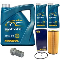 MotoröL Set Mannol 20W-50 Safari 7 Liter + ÖLfilter + Schraube FüR Mercedes W202