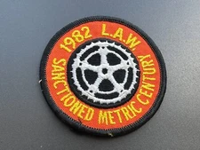 1982 League of American Wheelmen (LAW) Sanctioned Metric Century Patch