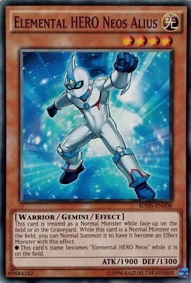 SDHS-DE008 ELEMENTARHELD NEOS ALIUS COMMON GEMISCHTE AUFLAGE YuGiOh KARTE