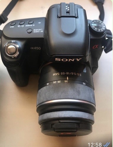 Sony Alpha 450 DSLR-A450 Full-HD SLR-Digitalkamera mit Objektiv und Zubehörpaket