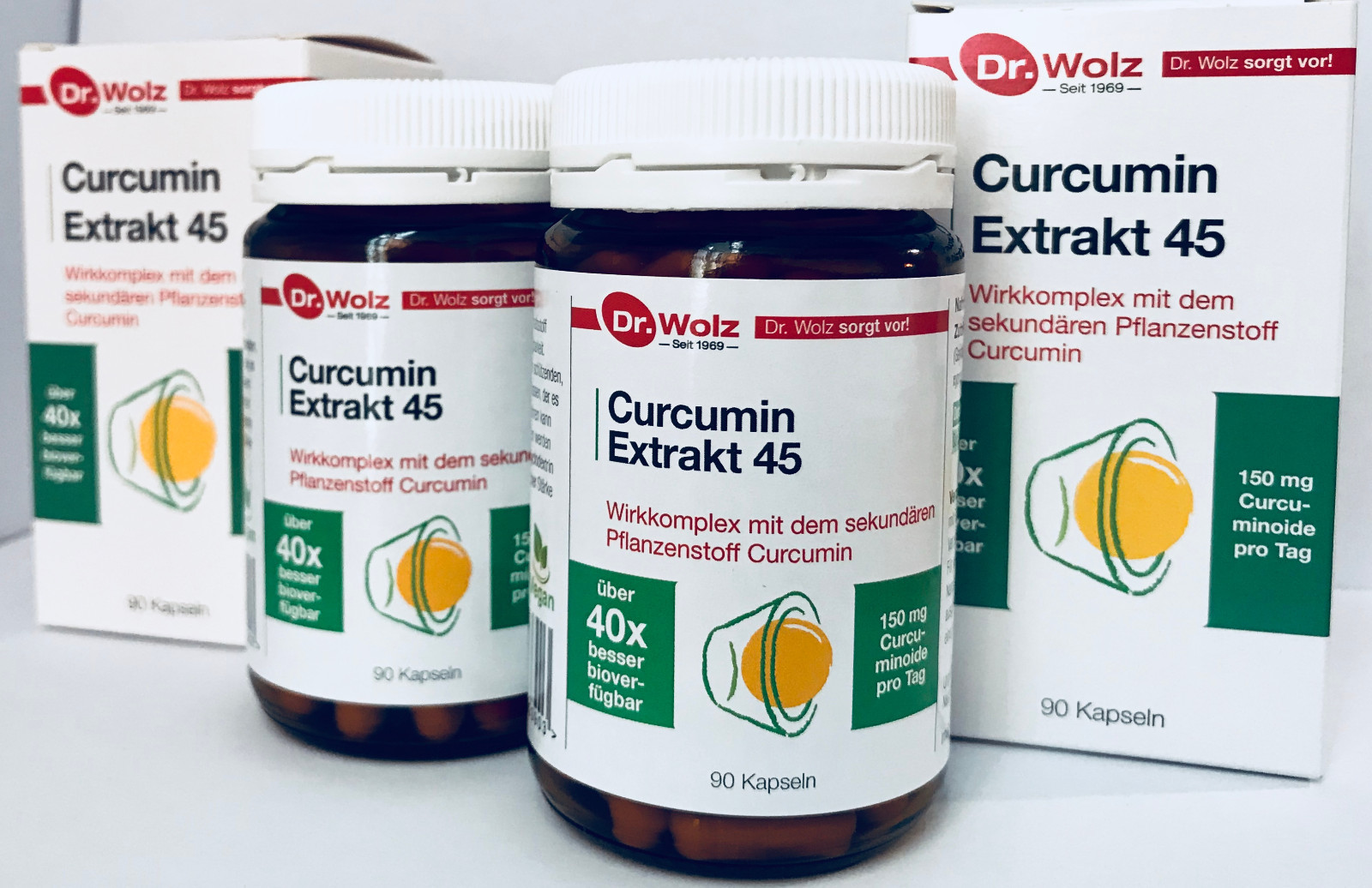2x Dr. Wolz Curcumin Extrakt 45 2x90 Kapseln,Kurkuma,Curmin,+Gratiszugabe+Infos