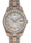 Rolex Datejust Pearlmaster 18k Rose Gold Diamond Ladies 34mm Watch B P 81285