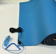 ESD Anti Static Grounding Mat with Wrist Strap & Ground Cord , 2' Wide x 3' Long