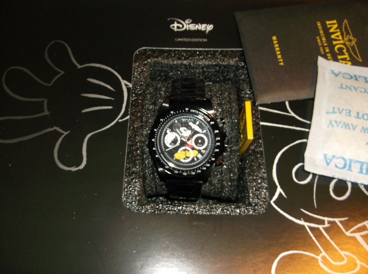 New Invicta 25197 Disney Limited Edition Black Speedway 40MM 
