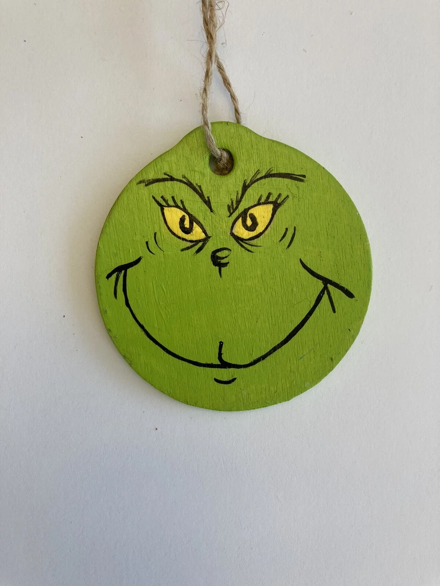 The Grinch Hand Painted Wooden Christmas Tree Ornament eBay