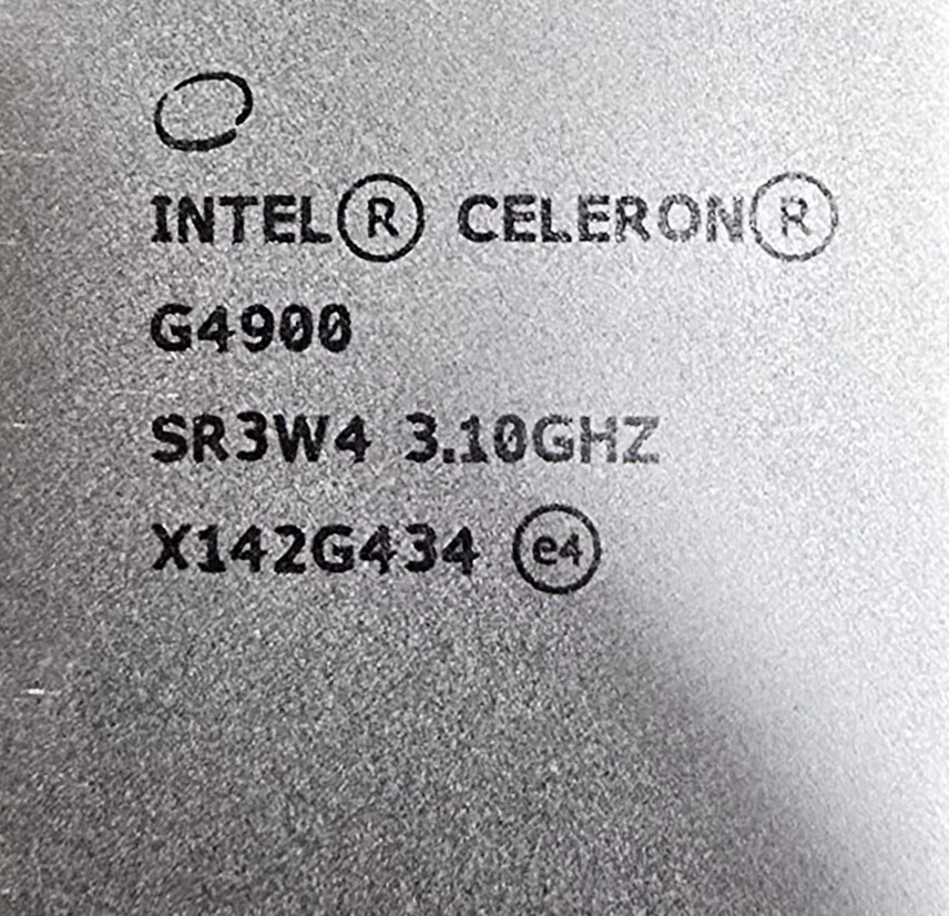 Intel Celeron G4900 Processor 3.10GHz Dual-Core SR3W4 Socket LGA 1151 CPU - Image 2 of 2