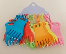 12 Plastic Combs Girls Dolls Backpack Clip-Ons Stocking Stuffers Teacher Gifts