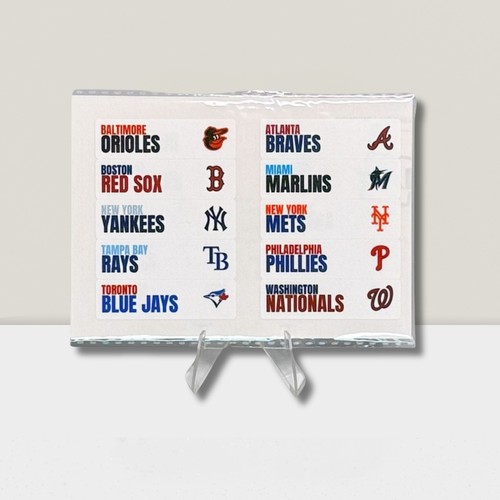 Custom MLB Team Labels | Baseball Card Dividers & Organization Stickers