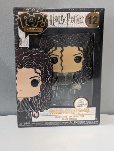 12 - Bellatrix Lestrange - Funko POP! Pin Harry Potter, SEALED MIP, stand inside