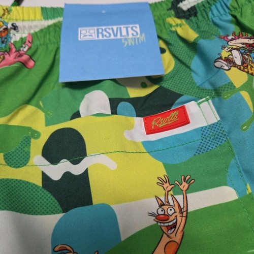 RSVLTS Classic Nickelodeon Mens Hybrid Swim Shorts XL Green SpongeBob Rugrats - Picture 7 of 10