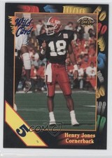1991 Wild Card Draft 5 Stripe Henry Jones #20 Rookie RC 0b3. rookie card picture