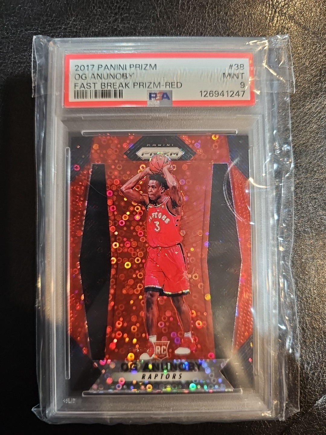 2017 Panini Prizm OG Anunoby Fast Break Prizm Red Rookie/ 125