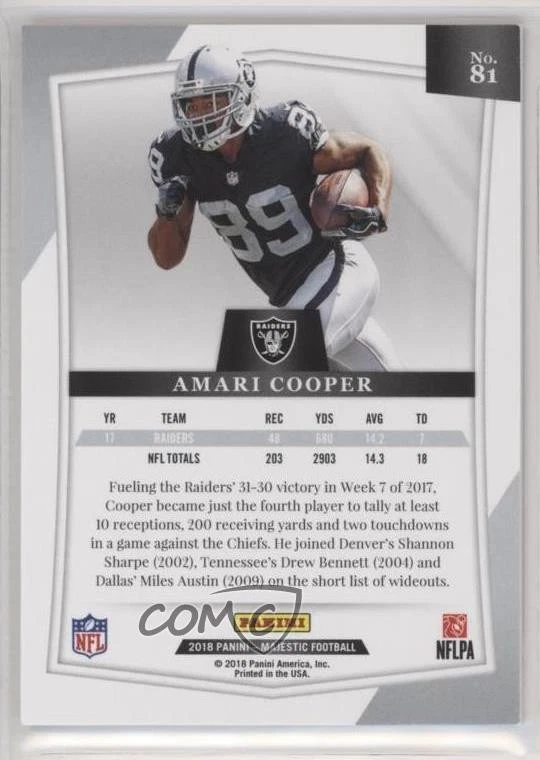 2018 Panini Majestic /75 Amari Cooper #81 - Image 2 of 2