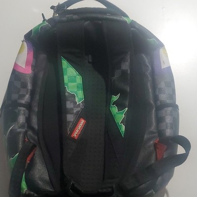 お値下げ⭕️ SPRAYGROUND バックパック　ダミエ柄 Sprayground Limited Edition Checkered Backpack Green Black Pink