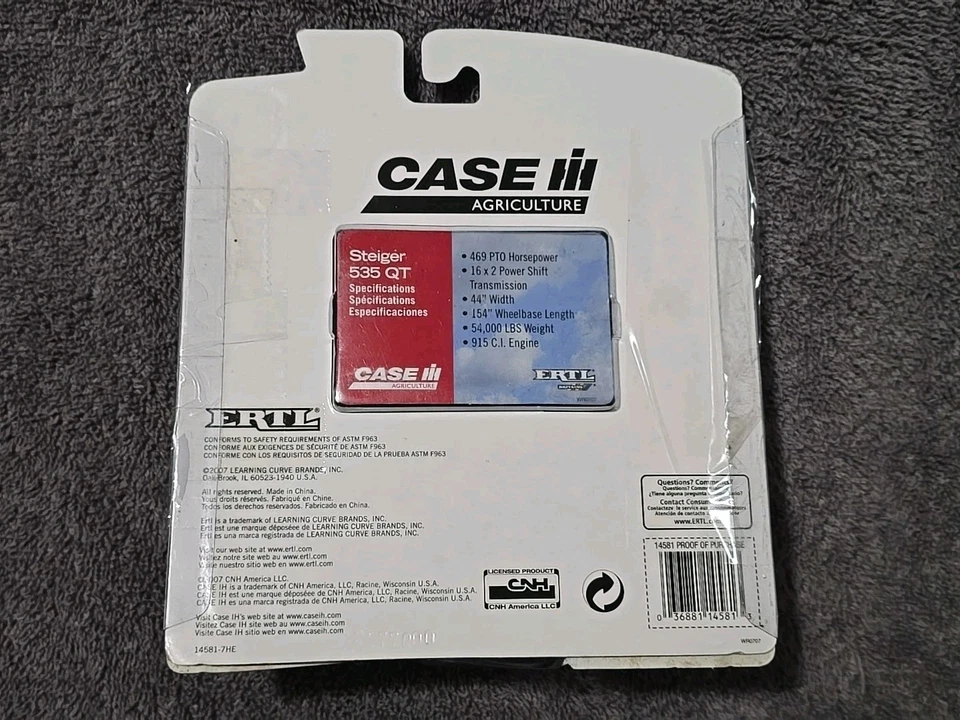 Ertl Case IH Steiger 535QT Quadtrac. Tractor. 1/64 Scale. - Image 3 of 4