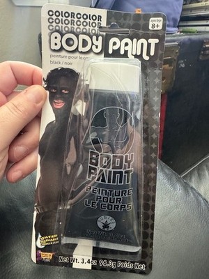 Forum Washable Costume Body Paint 3.4oz Black Halloween New!