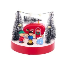 Kurt Adler Peanuts Battery-Operated LED Musical Camper Table Piece, 7"