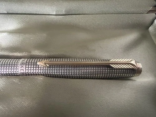 Parker 75 Stift Füllfederhalter Silber Sterling Sonnet Ciselè Feder Gold XF - Bild 3 von 4