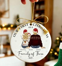 Personalized Baby's First Christmas Ornament, First Christmas As A Family Of ...
