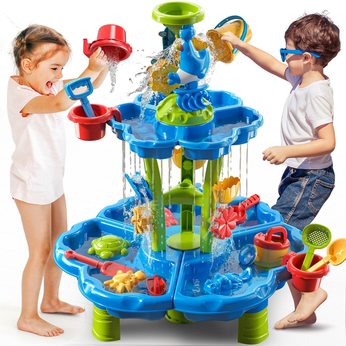 Kids Flower Water Table Activity Sensory Toys for Toddlers