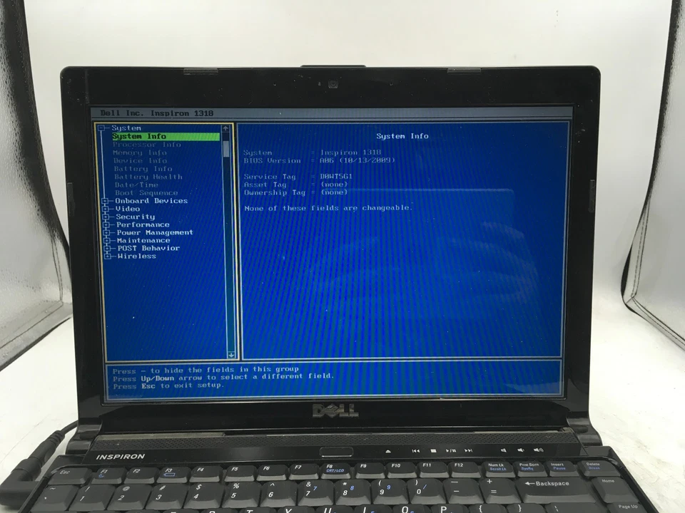 DELL INSPIRON 1318 - BOOTS TO BIOS - INTEL CORE 2 DUO - 1GB RAM - READ DESC - BB - Image 2 of 4