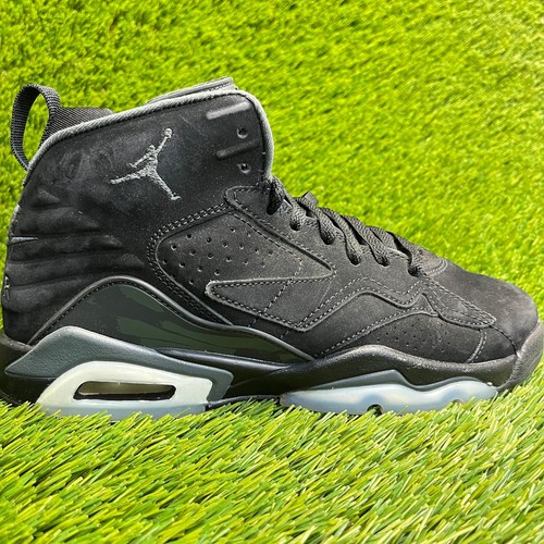 Nike Air Jordan MVP Boys Size 7Y Black White Leather Basketball Shoes Sneakers