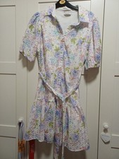 Quiz Floral Broderie Anglaise Shirt Dress With Tie Belt Size 10