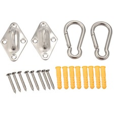 Heavy Duty Hammock Hanging Kit Eye Plates Ceiling Wall Mount Anchor Hooks1197