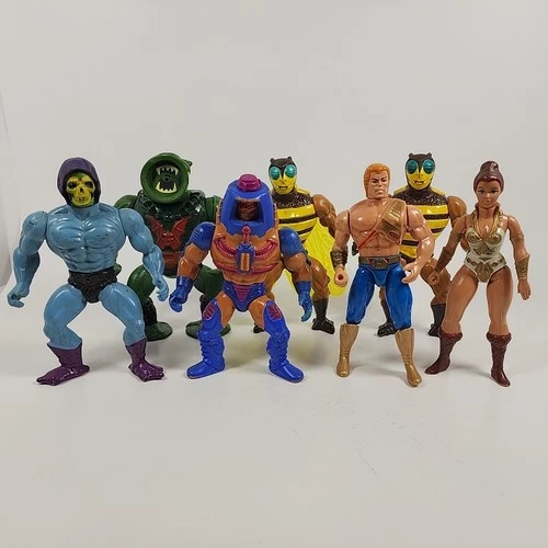 Mixed Lot of 7 Masters of the Universe MOTU He-Man Vintage Action Figures
