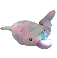 FAO Schwarz Glow Brights 17" Narwhal Toy Plush LED With Sound