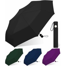 Compact Auto Open Windproof Umbrella with 42 Inch Canopy