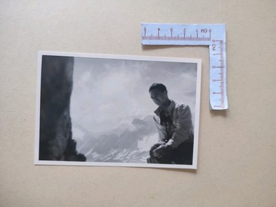   Alte Fotografie Foto 1950er Jahre Bergsteiger Mann Junge