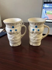 Lot (2) 1979 Pillsbury Doughboy Plastic Cups New Never Used 