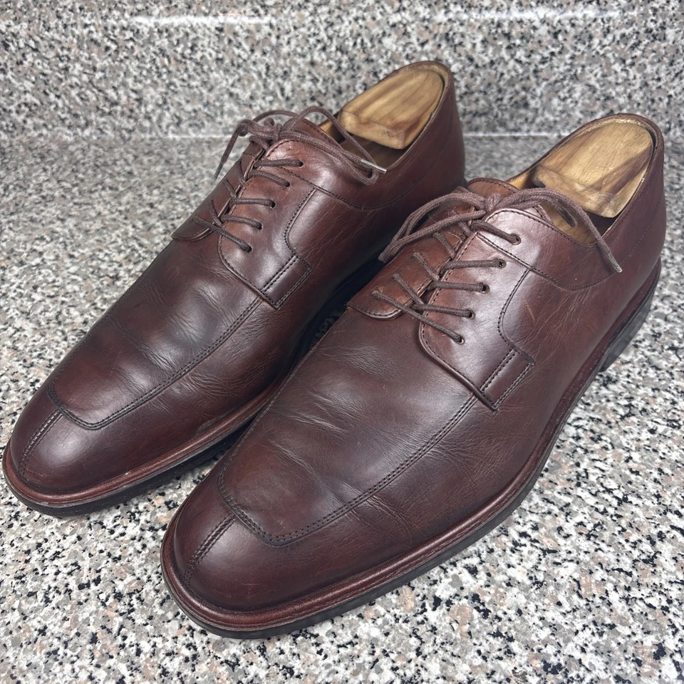 Mezlan Fiore 86721 Derby Marrón Con Cordones Puntera Dividida Para Hombre Talla 10.5M Hecho en España Foto 3 de 4