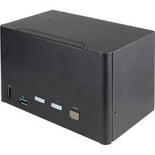 StarTech 2 Port Quad Monitor DisplayPort KVM Switch, 4K 60Hz UHD HDR, DP 1.2, 2