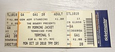 MY MORNING JACKET/DUNGEN RARE CONCERT TICKET STUB NEW YORK, NY 10/18/2010