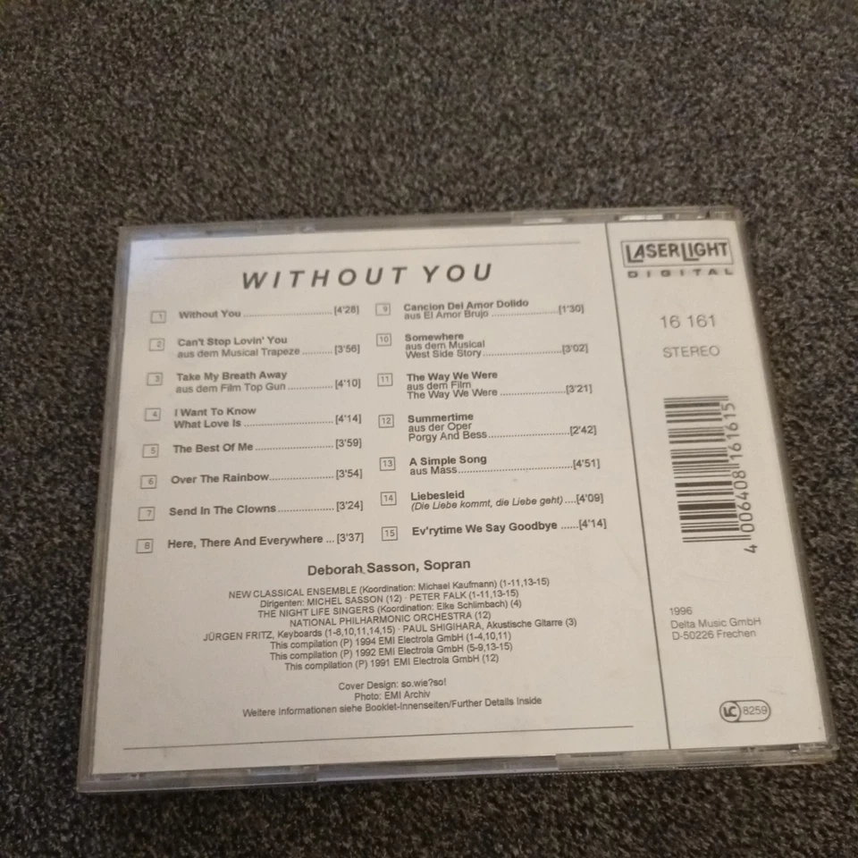 CD: Deborah Sasson  -  Without You - Bild 4 von 4
