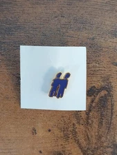 Two People Friendship Pin Purple & Gold Push Back Lapel Pin - Team Group Love