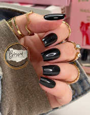 Red Aspen Press On Nails-Roan in Her Red Bottoms-medium Coffin Black