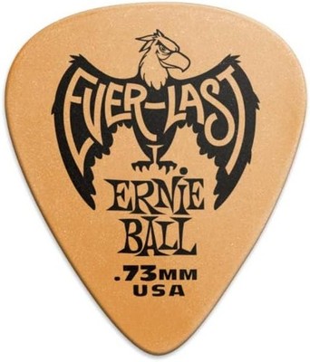 Ernie Ball Everlast Guitar Picks, Orange .73mm, 12-pack 0, (.73mm) 