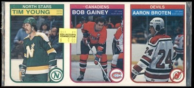 1982 O-Pee-Chee Tim Young / Bob Gainey / Aaron Broten #NNO