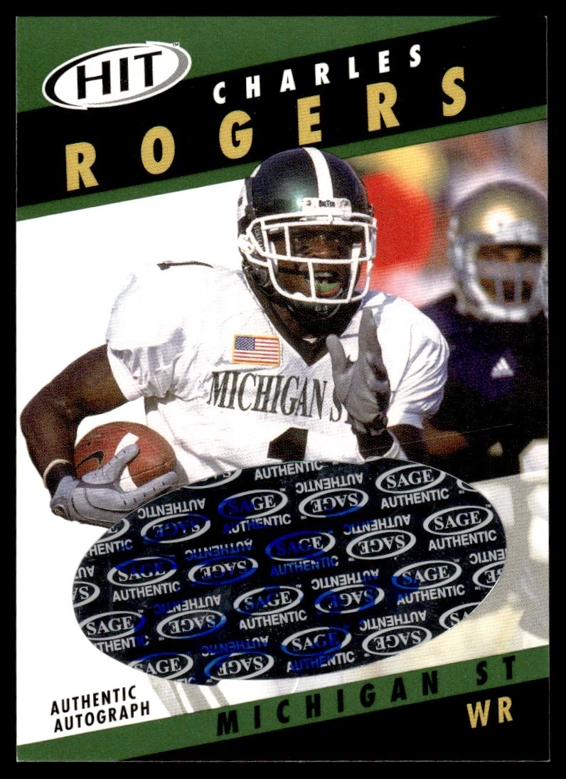 Charles Rogers SA-GE Hit Autographs #A1 Emerald