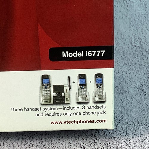 VTECH 5.8 Digital 3 Handset Cordless Phone/Caller ID-Model#i6777*NEW OPEN BOX* - Zdjęcie 7 z 15