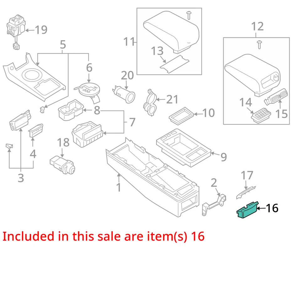 2009 英菲尼迪 G37 ASHTRAY-CONSOLE 96510AL500 — 第 3/4 张图片