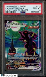 2021 Pokemon SWSH Evolving Skies Secret #215 FA Umbreon VMAX PSA 10 GEM MINT