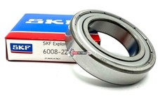 SKF 6008 ZZ DEEP GROOVE BALL BEARING, METAL SHIELDED 40x68x15 mm